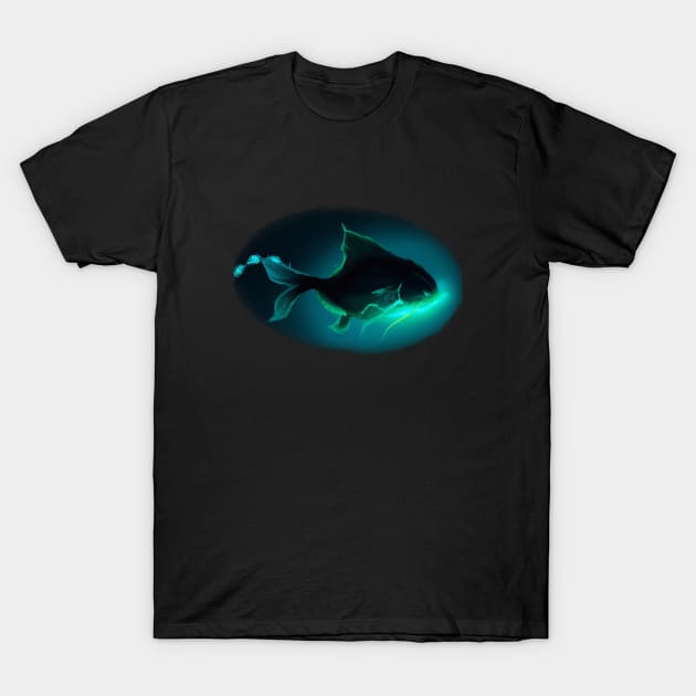 Glowing Fish T-Shirt by EggheadK8